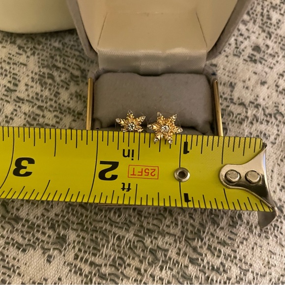 Gold-tone Snowflake Studs - Picture 3 of 3